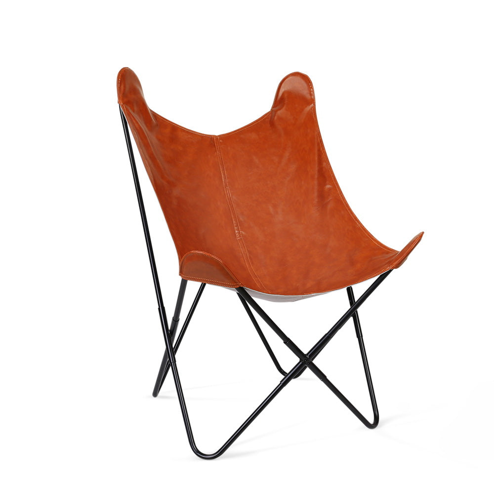 Artiss PU Leather Butterfly Chair - Brown