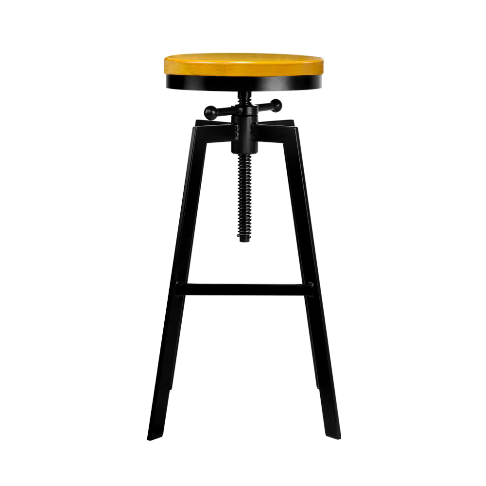 Artiss 2x Vintage Bar Stools Kitchen Stool Industrial Barstools Metal Swivel