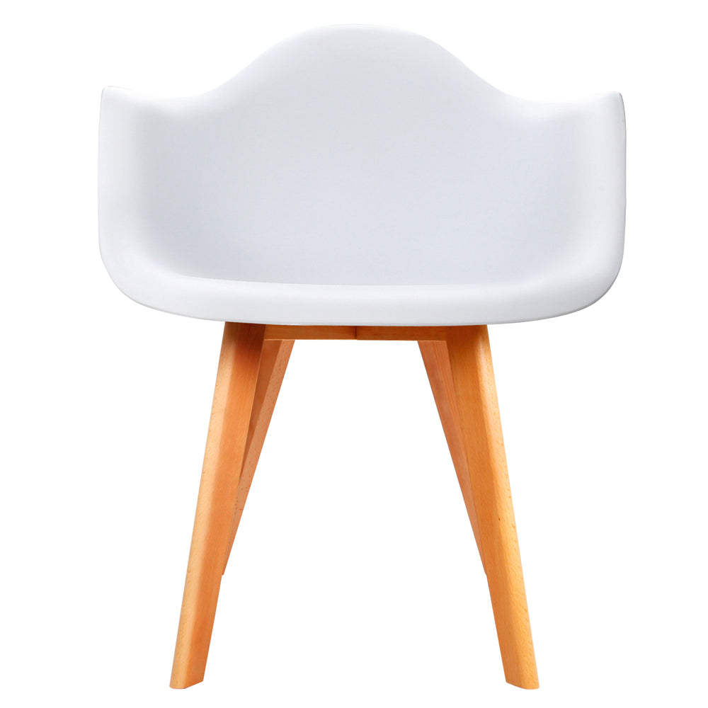 Artiss Set of 2 Replica Eames Dining Chairs - White