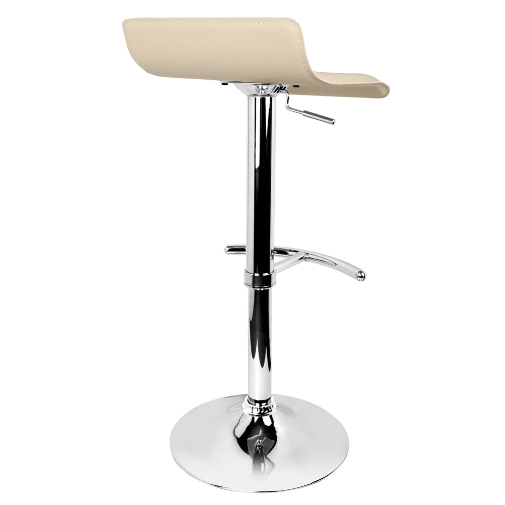 Artiss Set of 2 PU Leather Bar Stools - Beige