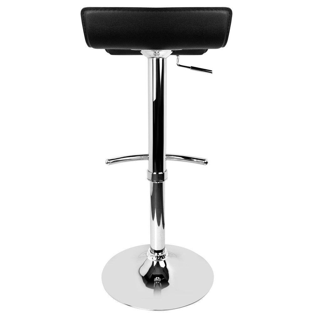 Artiss Set of 4 PU Leather Wave Style Bar Stools - Black