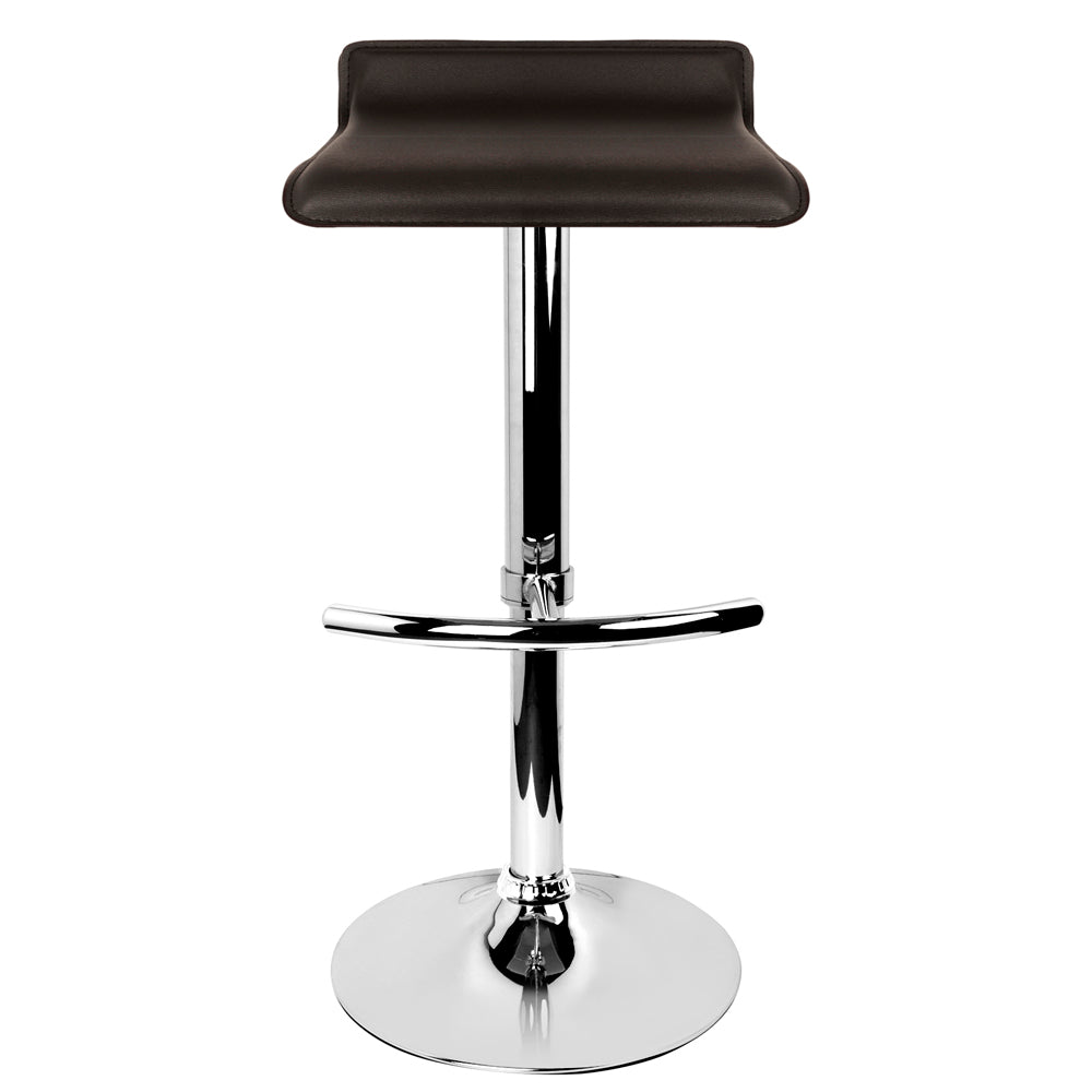 Artiss Set of 2 PU Leather Bar Stools - Chocolate