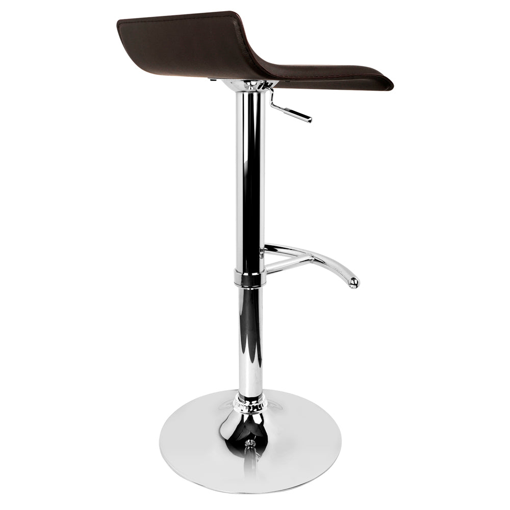 Artiss Set of 2 PU Leather Bar Stools - Chocolate