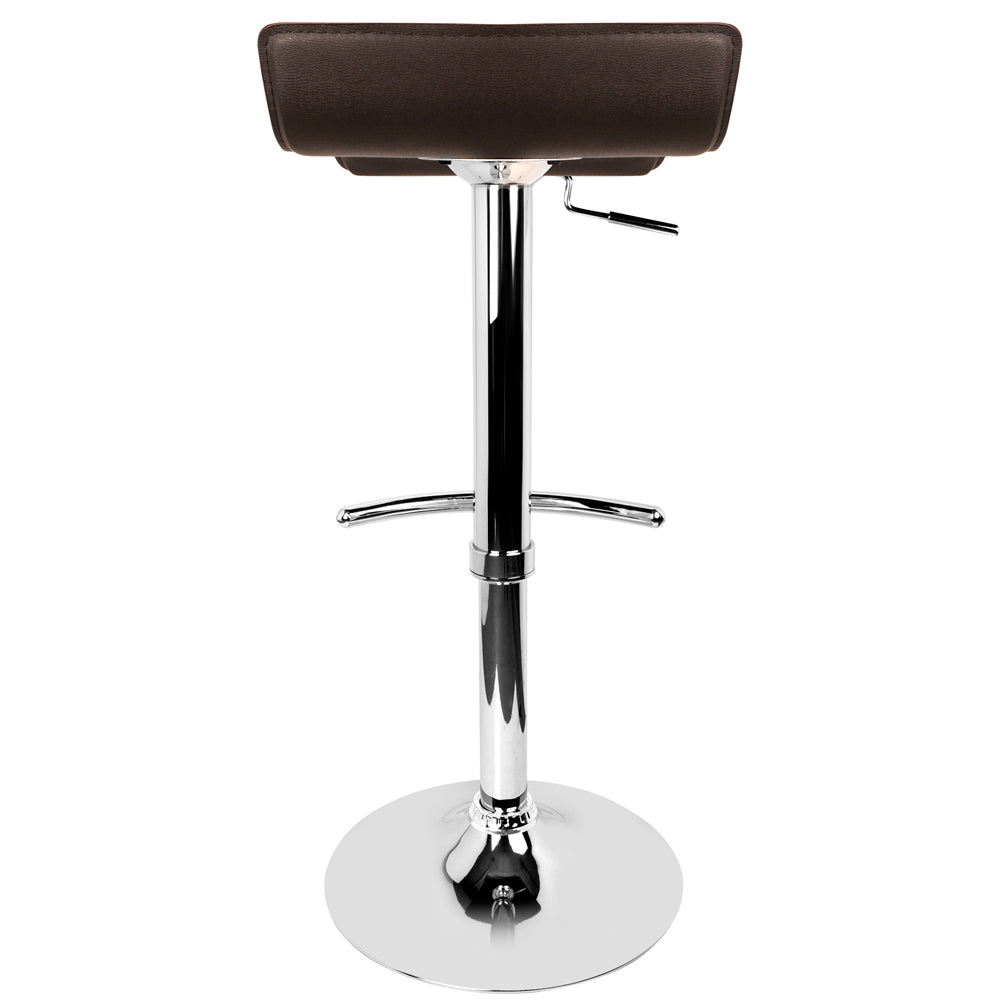 Artiss Set of 2 PU Leather Bar Stools - Chocolate