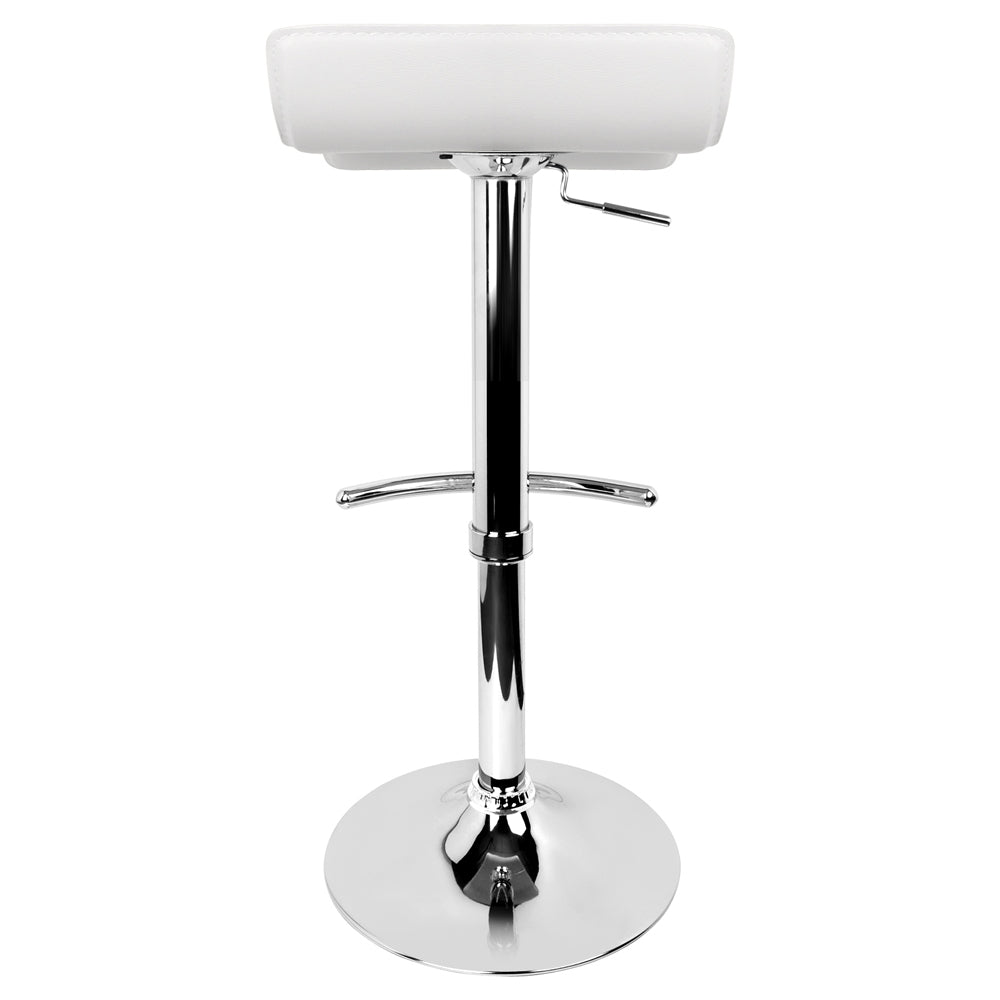 Artiss Set of 2 PU Leather Wave Style Bar Stools - White