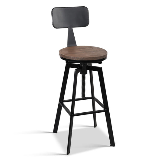 Artiss Rustic Industrial Metal Bar Stool