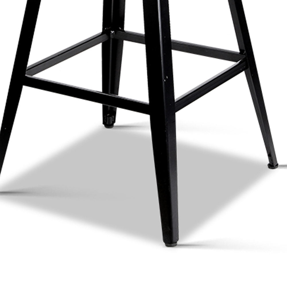 Artiss Industrial Style Swivel Bar Stool 76cm - Black