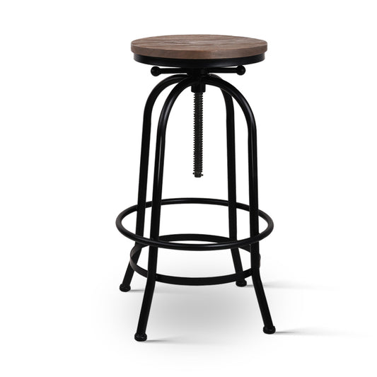 Artiss Rustic Industrial Round Bar Stool