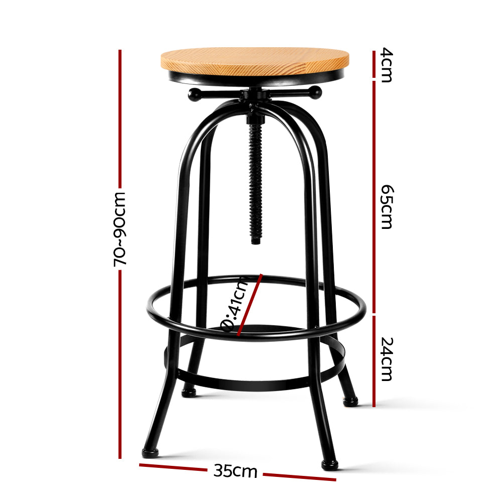 Vintage Bar Stool Retro Barstools Industrial Kitchen Counter Dining Chair