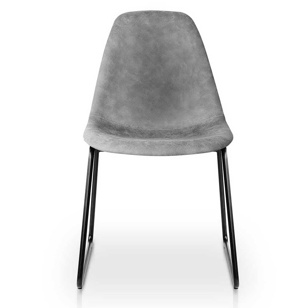 Artiss Set of 2 PU Leather Dining Chairs - Grey