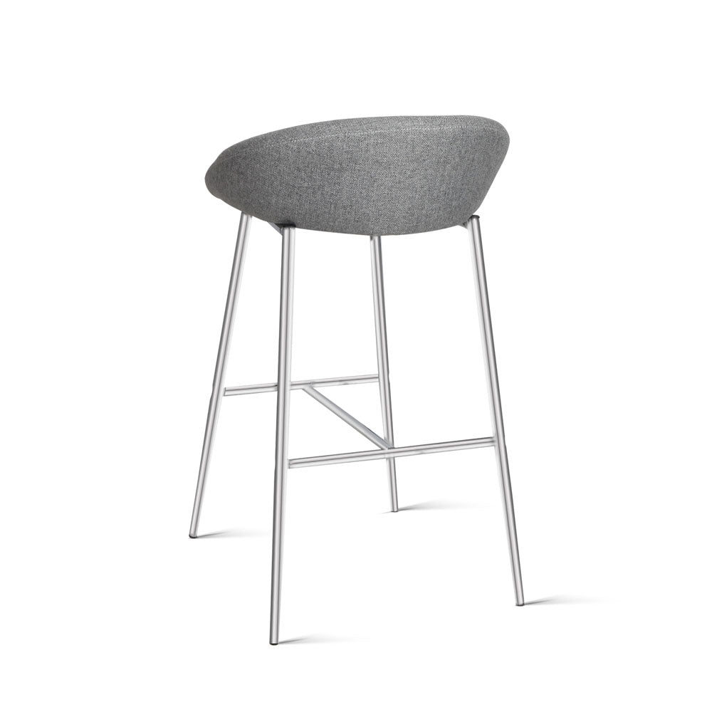 Artiss Set of 2 Fabric Bar Stools - Grey