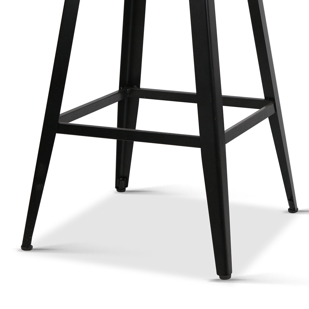 Artiss Set of 2 PU Leather Bar Stools - Black