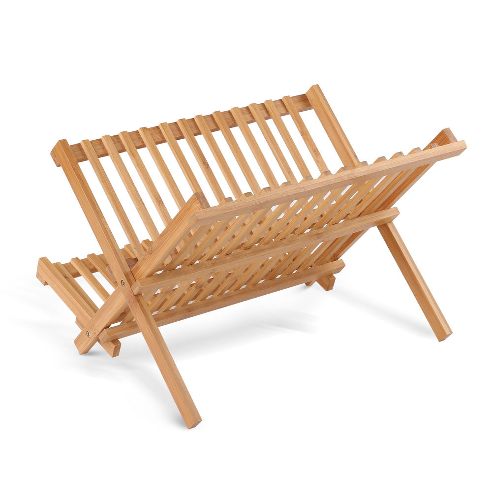 Artiss 2 Tier Bamboo Dish Rack