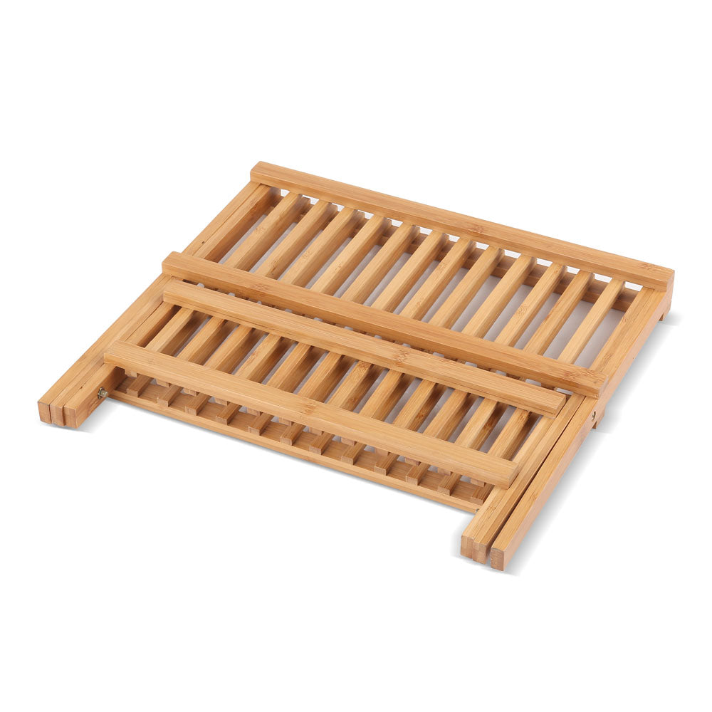 Artiss 2 Tier Bamboo Dish Rack