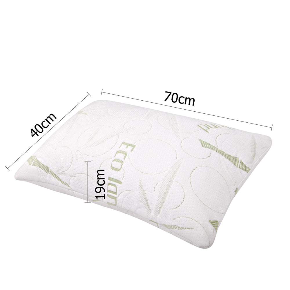 Giselle Bedding Set of 2 Bamboo Pillow with Memory Foam