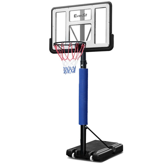 Everfit 3.05M Basketball Hoop Stand System Ring Portable Net Height Adjustable Blue