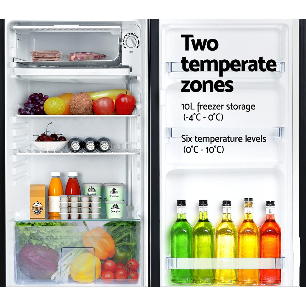 Devanti Mini Bar Fridge Portable Office Home Refrigerator Cooler Freezer 95L