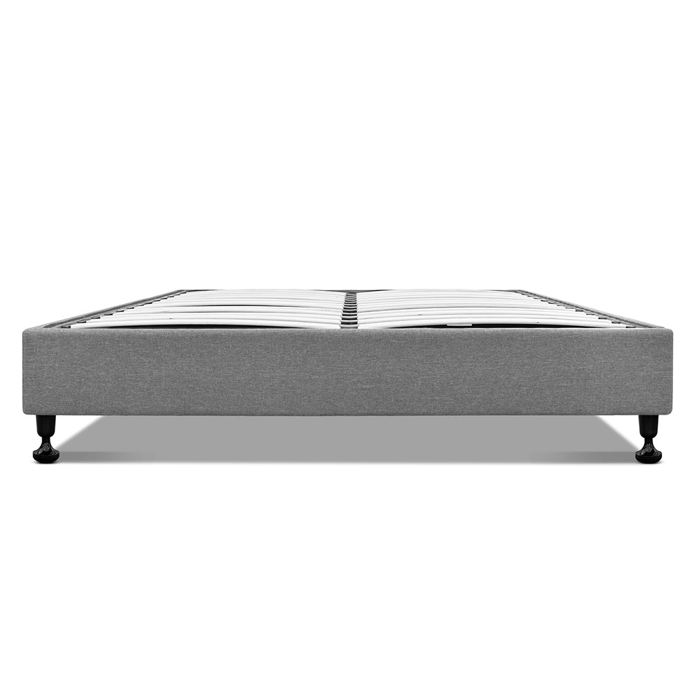 Artiss Queen Size Fabric and Wood Bed Frame - Grey