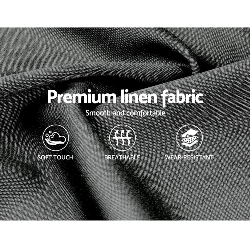 Artiss Double Full Size Gas Lift Bed Frame Base Mattress Platform Fabric Wooden Grey WARE