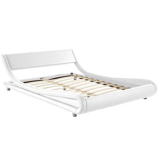 Artiss King Size PU Leather Bed Frame - White