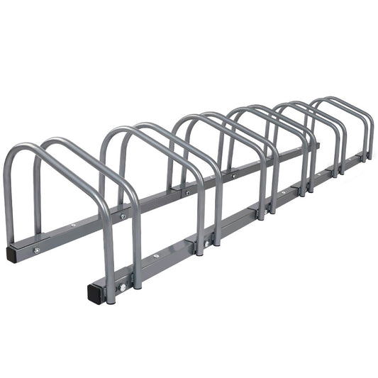 1 ¨C 6 Bike Floor Parking Rack Instant Storage Stand Bicycle Cycling Portable Racks Silver