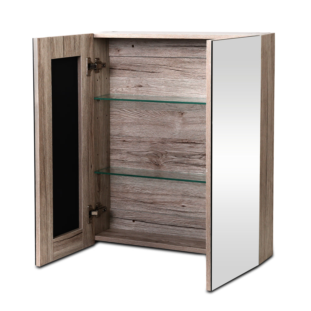 Cefito Bathroom Vanity Mirror with Storage Cabinet - Natural