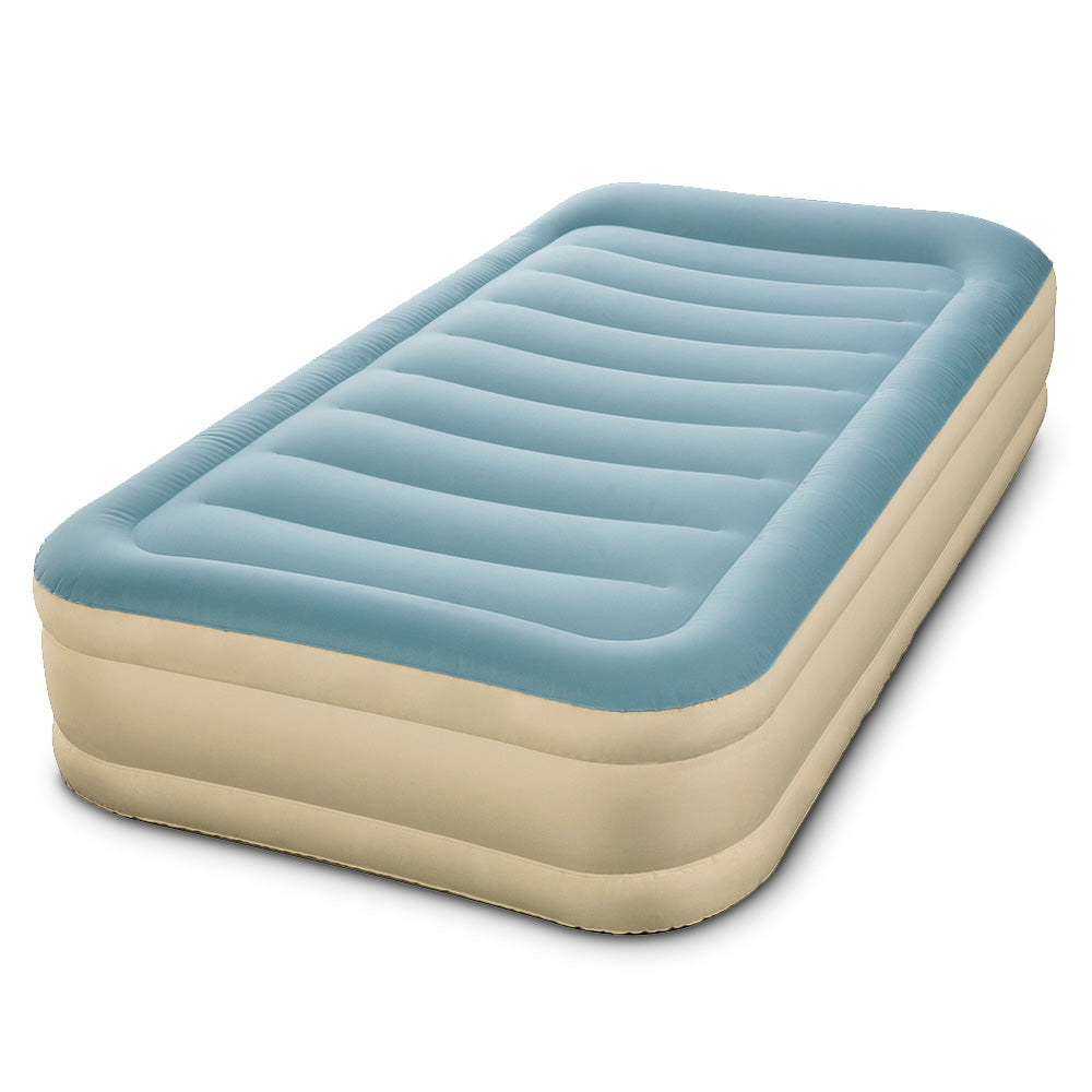 Bestway Single Size Inflatable Air Mattress - Light Blue & Beige