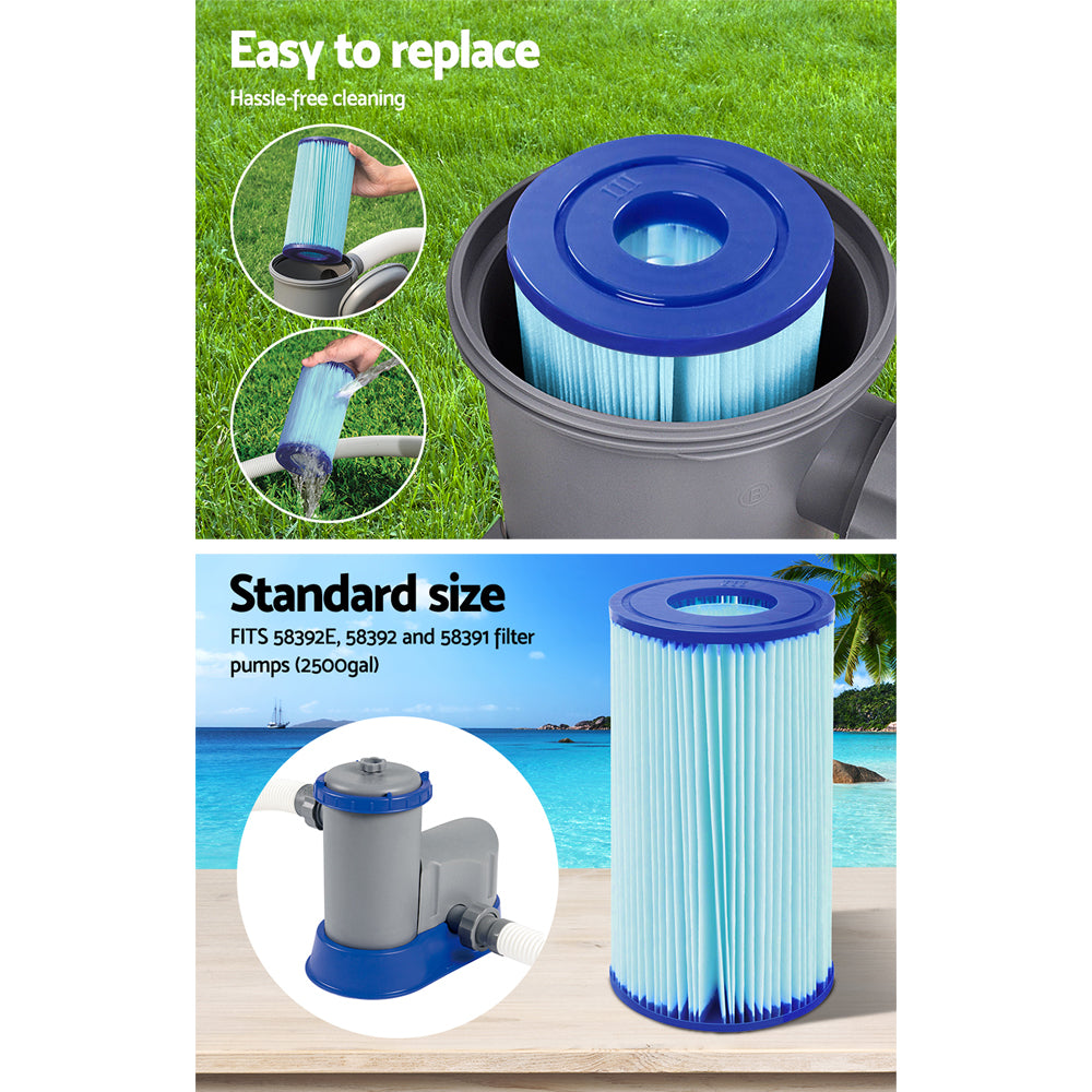 Bestway Filter Cartridge 6X For Above Ground Swimming Pool 1500GPH Filter Pump