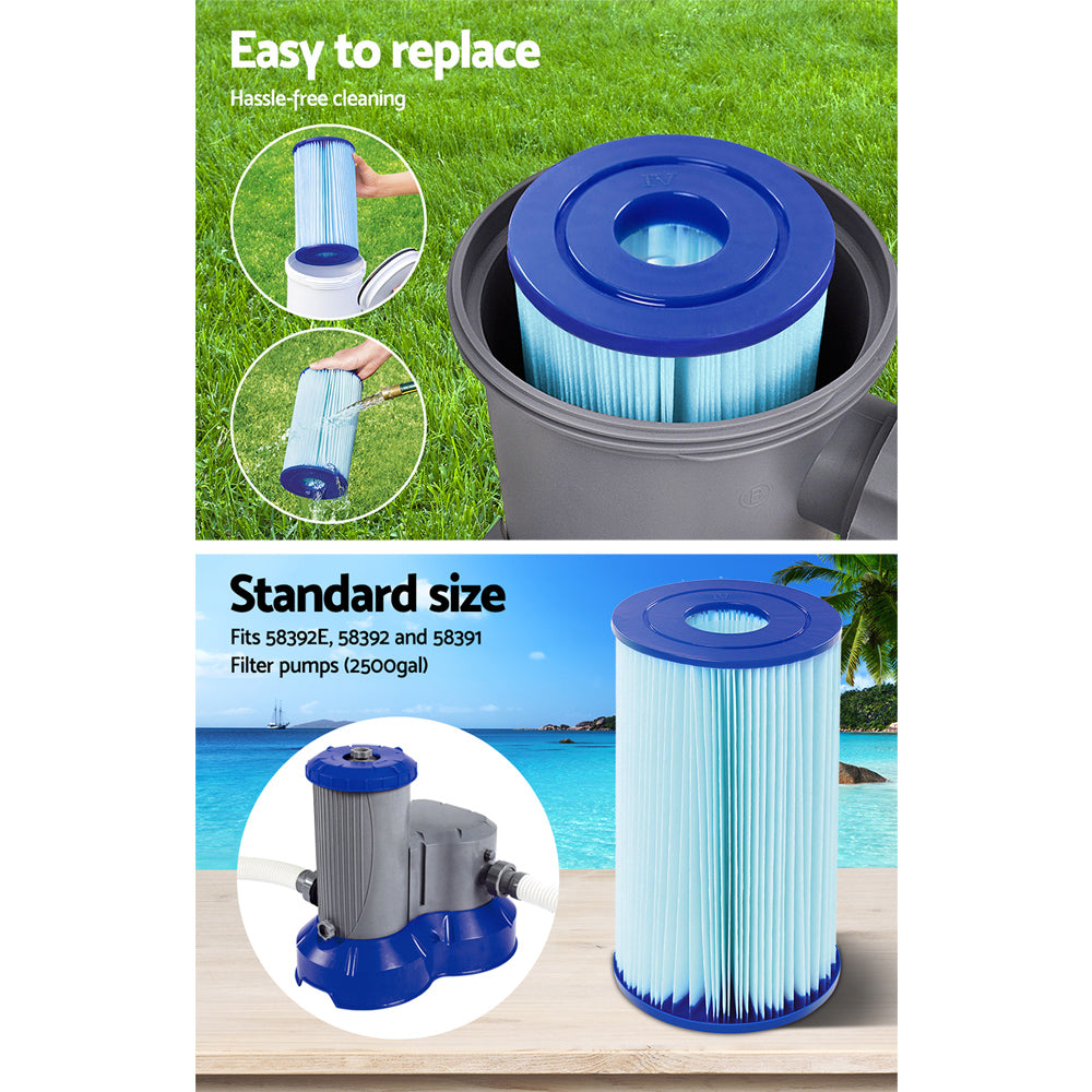 Bestway Filter Cartridge 6X For Above Ground Swimming Pool 2500GPH Filter Pump