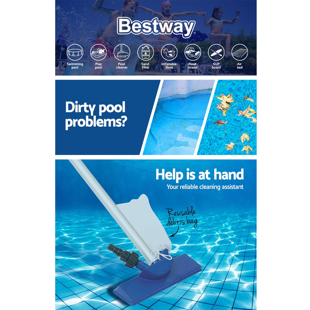Bestway Swimming Pool Cleaner Set Vacuum Maintenance Kit/Floater/Thermometer