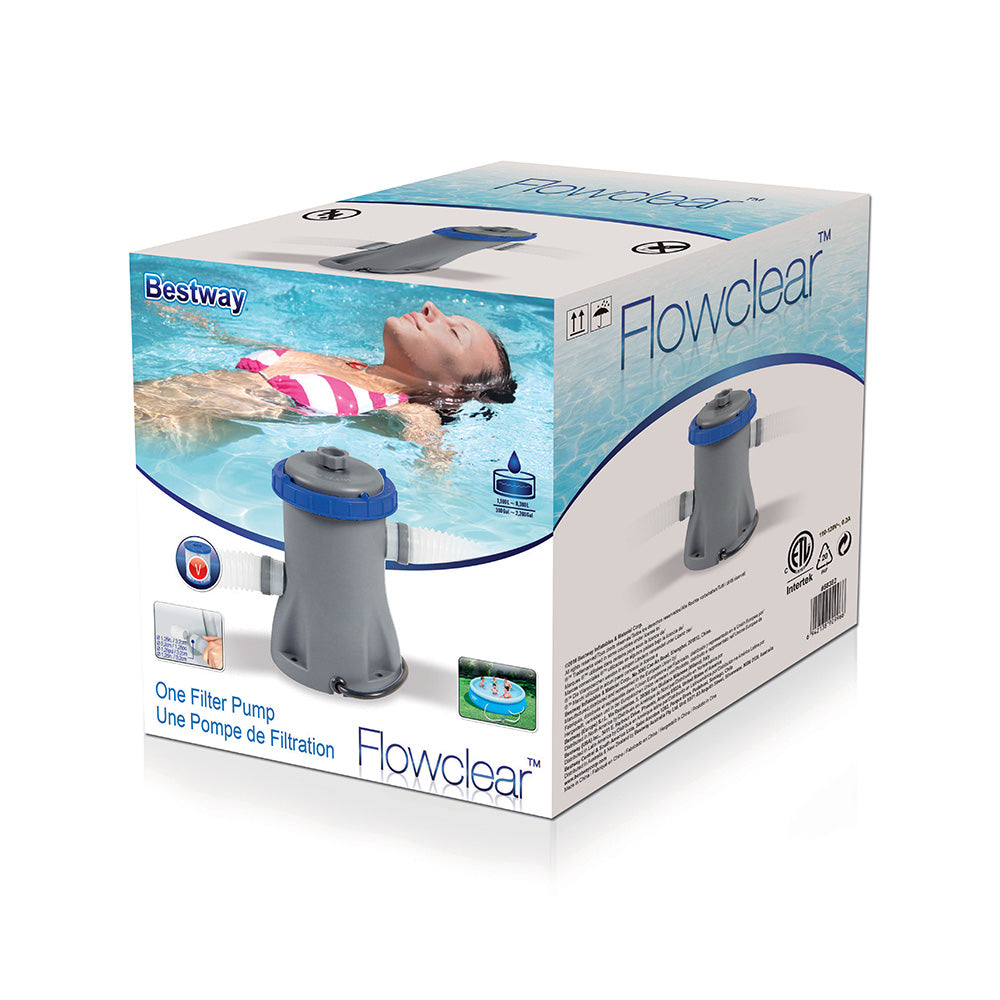 Bestway Pool Pump Cartridge Filter 330GPH 1249L/H Flowclear™ Filters Cleaner