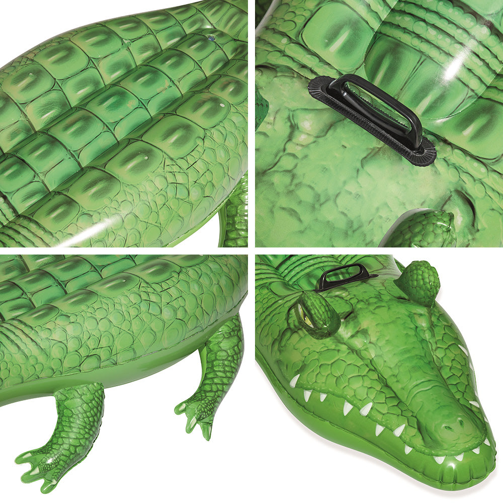 Bestway Inflatable Pool Float Crocodile Rider 168cm Pool Toy Play Pool