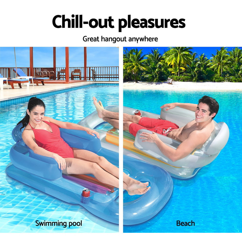 Bestway Durable Inflatable Sun Lounger Pool Air-Bed Seat/Chair Lilo Float Toy