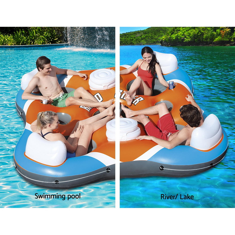 Bestway Inflatable Floating Float Floats Island Pool Raft Water Fun 4-person