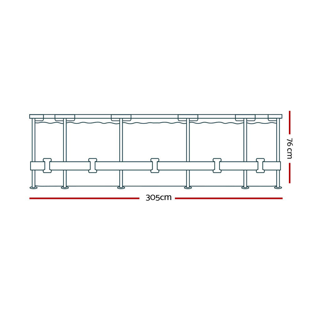 Bestway Swimming Pool Above Ground Pools Filter Pump Powewr Steel Frame