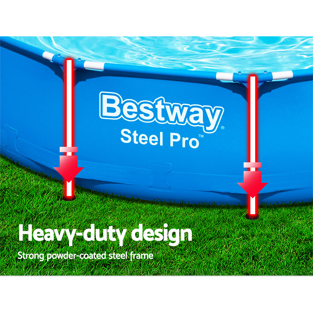 Bestway Swimming Pool Above Ground Filter Pump Steel Proâ„¢ Frame Pools 3.69M