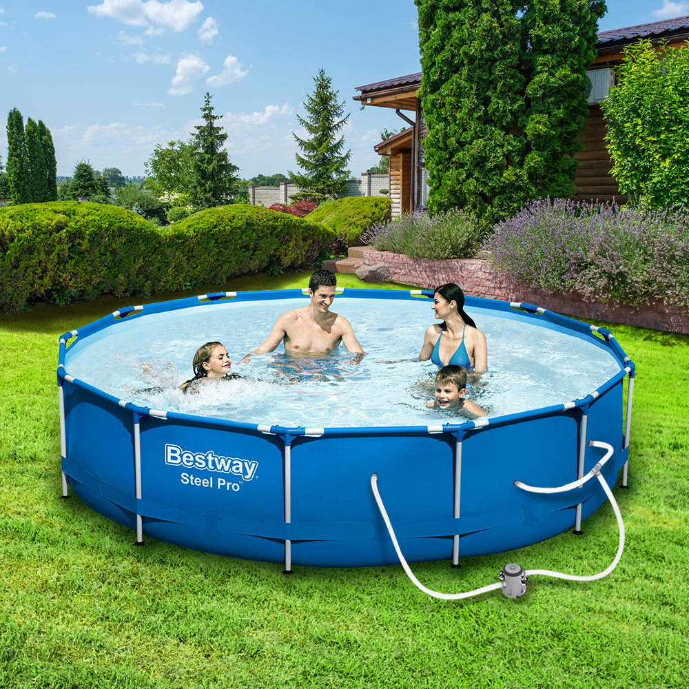 Bestway Swimming Pool Above Ground Filter Pump Steel Proâ„¢ Frame Pools 3.69M