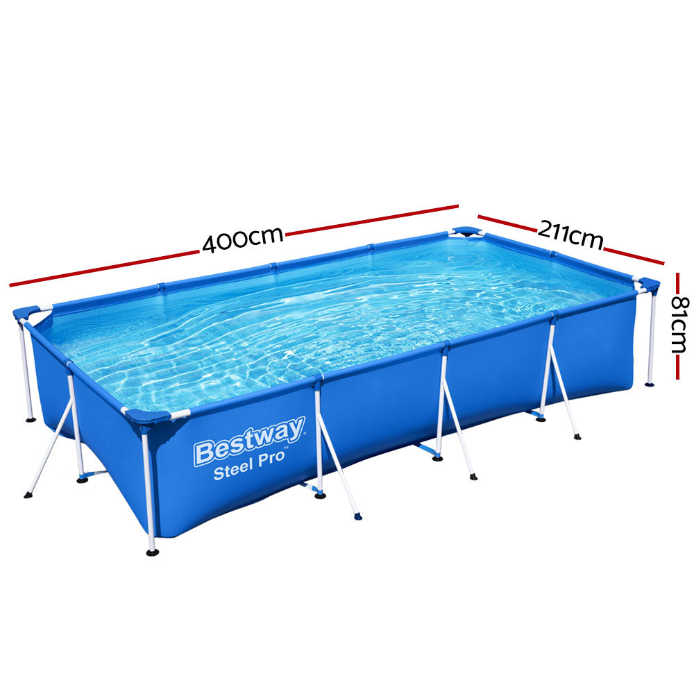 Bestway Swimming Pool Above Ground Heavy Duty Steel Proâ„¢ Frame Pools 4M