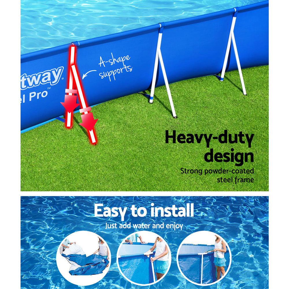 Bestway Swimming Pool Above Ground Heavy Duty Steel Proâ„¢ Frame Pools 4M