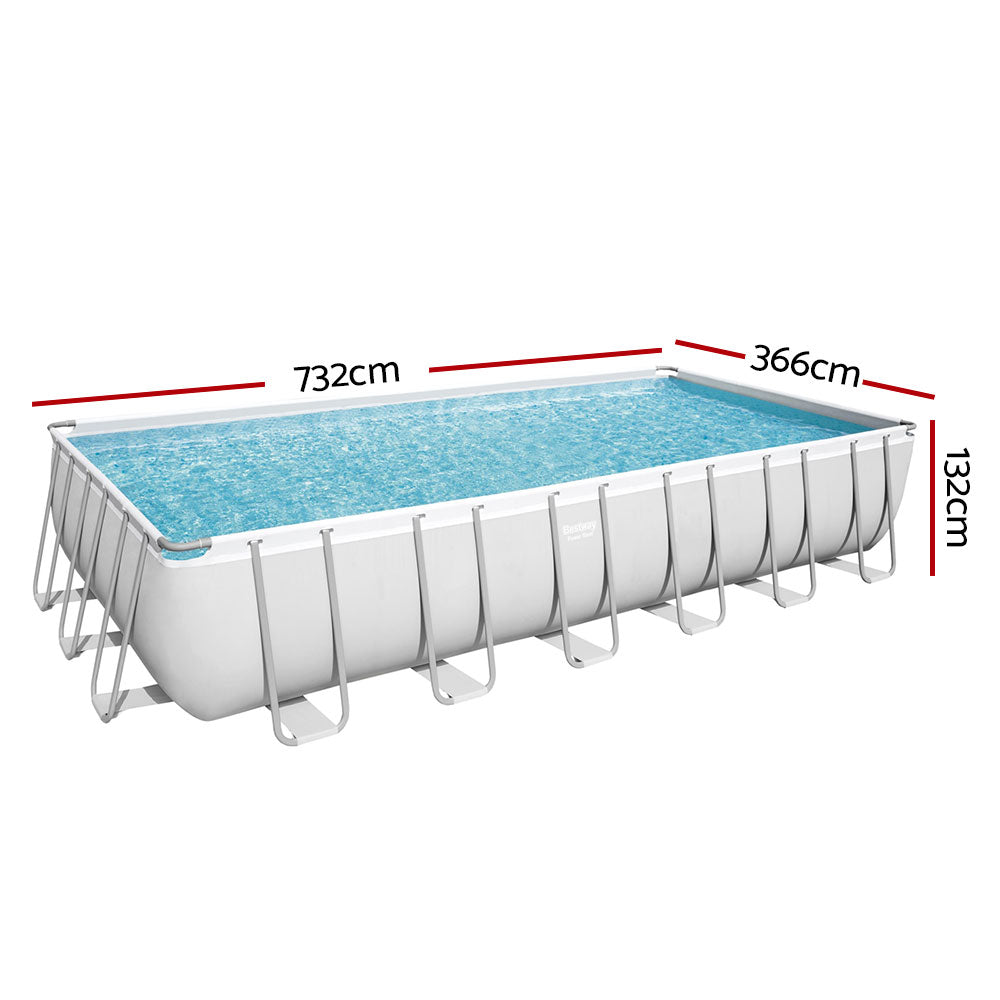 Bestway Above Ground Swimming Pool Power Steelâ„¢ Rectangular Frame Pools Filter