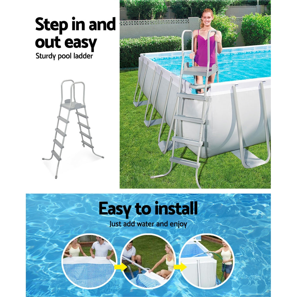 Bestway Above Ground Swimming Pool Power Steelâ„¢ Rectangular Frame Pools Filter