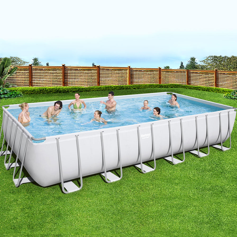 Bestway Above Ground Swimming Pool Power Steelâ„¢ Rectangular Frame Pools Filter