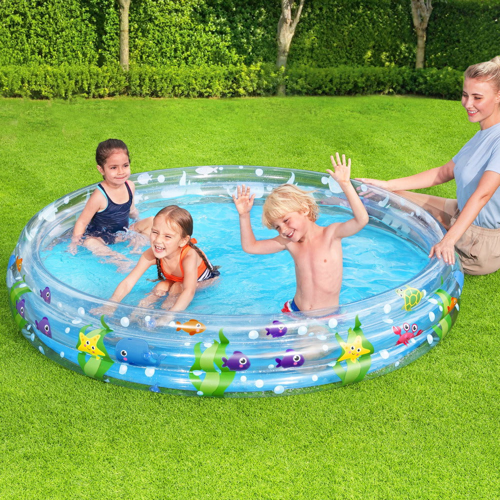 Bestway Swimming Pool Above Ground Kids Play Pools Inflatable Family Round Clear