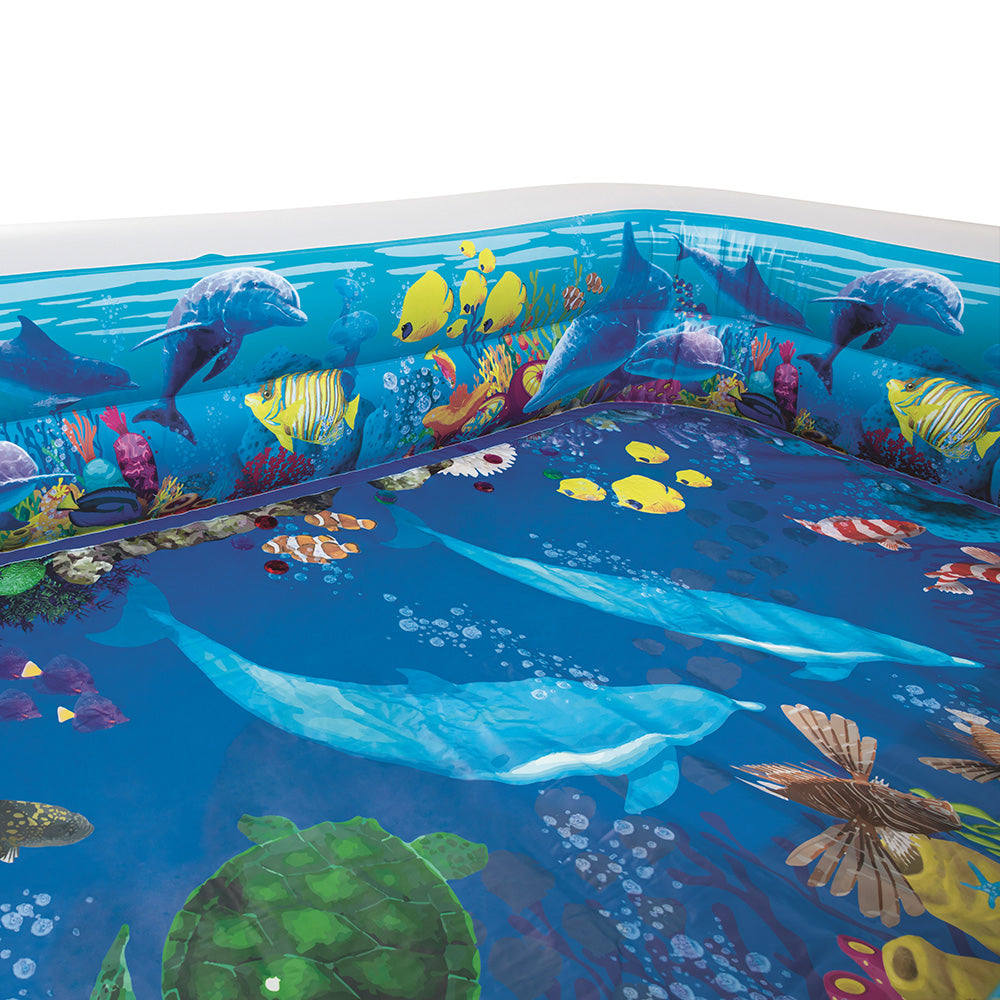 Bestway Inflatable Kids Pool Ground Play Pool 3D Undersea Aquarium outdoor