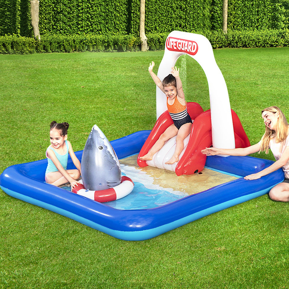 Bestway Swimming Pool Above Ground Kids Play Pools Lifeguard Slide Inflatable