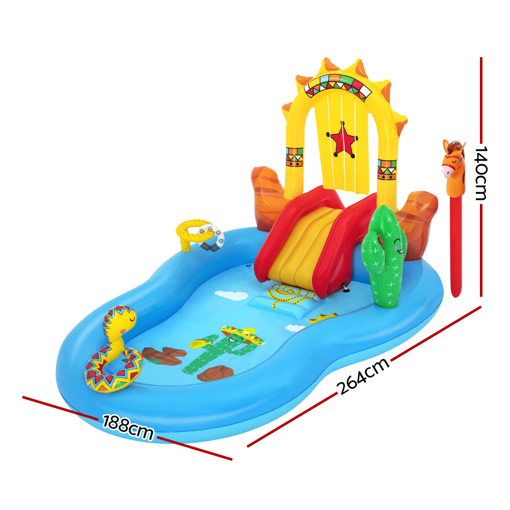 Bestway Swimming Pool Above Ground Inflatable Kids Play Wild West Pools Toy Game