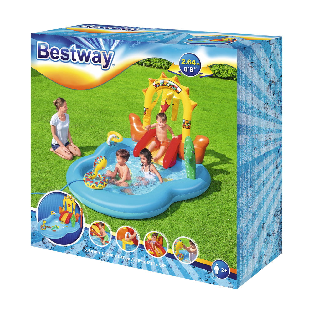 Bestway Kids Pool 264x188x140cm Inflatable Above Ground Swimming Play Pools 278L