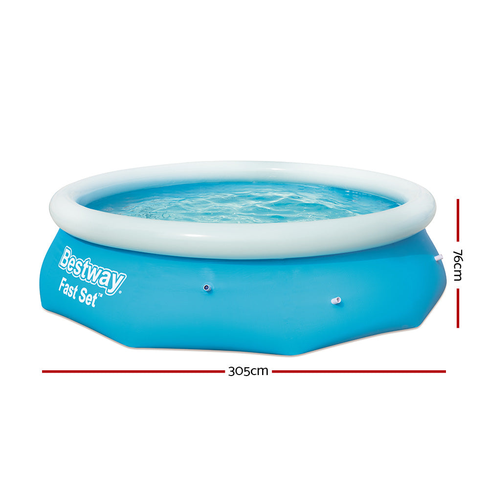 Bestway Above Ground Swimming Pool 305x76cm Fast Set Pool Family