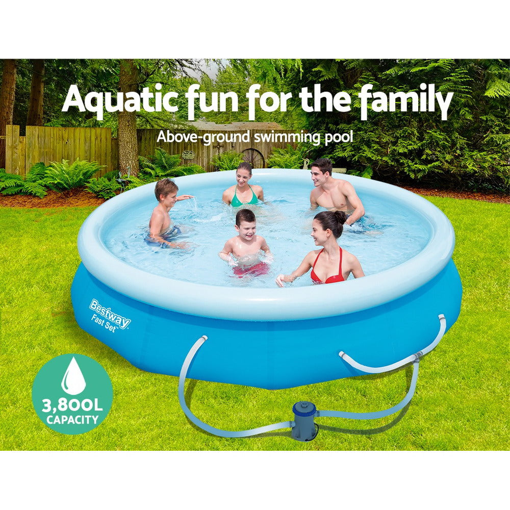 Bestway Above Ground Swimming Pool 305x76cm Fast Set Pool Family