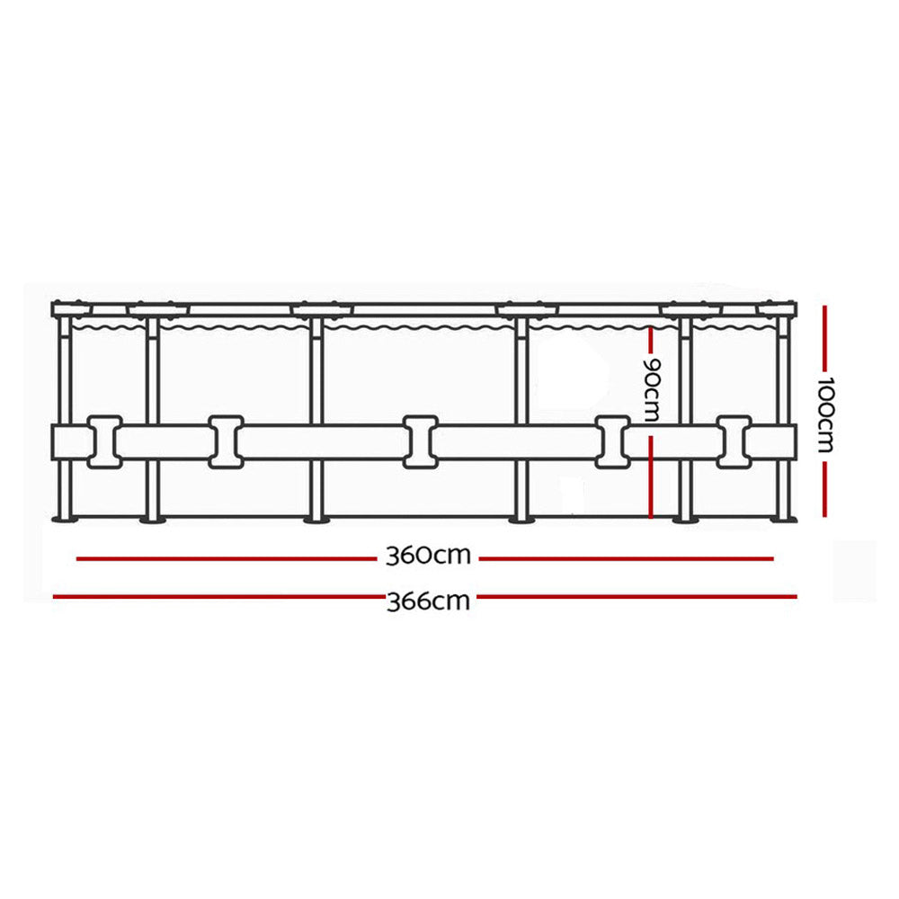 Bestway Swimming Pool Above Ground Frame Steel Pro MAX Pools Filter Pump Ladder